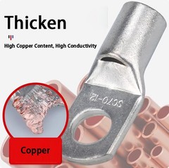 SC6-95 Series Copper Tube Crimp Terminals Wiring nose Battery Welding Cable Lugs