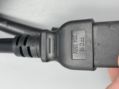 (2) Power Cord C20 / C19 – Black 9ft, 20A/250V 12 AWG – Powerfig E250704