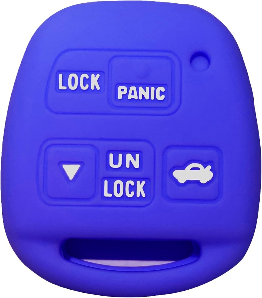 Silicone Key Fob Cover for Lexus ES300 GS300 GS430 LS400 1997-2005, Blue Car Key
