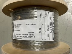 Omega Wire #4U897 24X8/36 TC Tubular 3/8” WIRE 1000 FOOT SPOOLS Silver