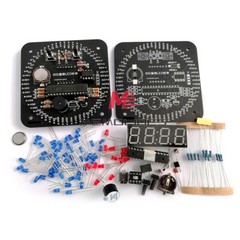 DIY Rotating LED Electronic Digital Clock Kit Learning Board DC5V DS1302 + Shell
