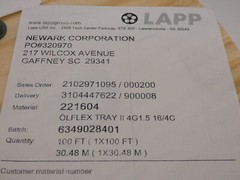 221604 Olflex Tray II Black Cable 100′ Feet 16 AWG/4C 600V – NEW Surplus!