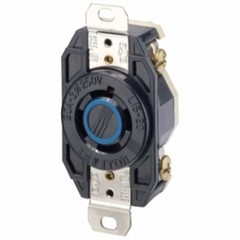 Panel Mount Receptacle 3 phase 20 Amp Twist Lock 3P 4 W NEMA L15-20R Heavy Duty