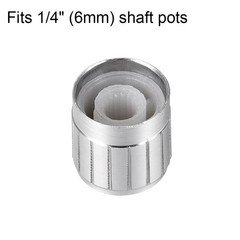 5pcs Potentiometer Knob Siver Tone Rotary Knob 17mmx17mm Volume Control Knob