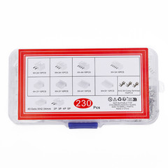 230PCS XH2.54mm Connector Assortment 2P/3P/4P/5P with 150 Terminals