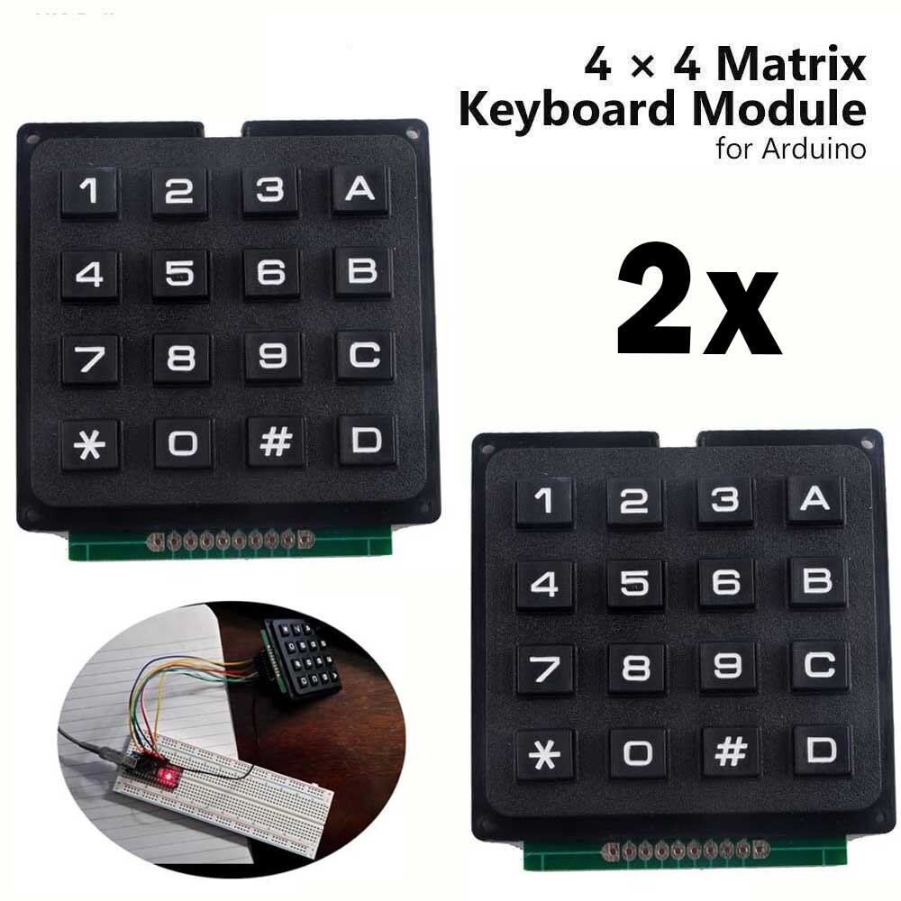 2PCS 4 x 4 Matrix Array 16 Keys 4*4 Switch Keypad Keyboard Module for US