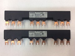 Siemens 3RV1915-2BB Busbar 9-Contacts 55mm Spacing 63A 3-Phase 690V (Lot of 2)