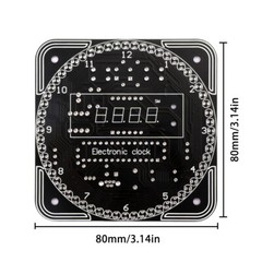 DIY Rotating LED Alarm Electronic Digital Clock Kit Learning Board 5V DS1302