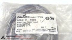 COOPER CROUSE-HINDS 5000111-602E MINI-LINE RECEPTACLE, NEW #308108