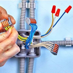 (2000) Orange Twist-On Wire Connector Connection nuts 22-14 Gauge Barrel Screw