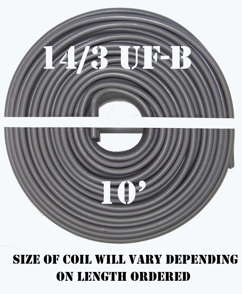 14/3 UF-B x 10′ Southwire Underground Feeder Cable