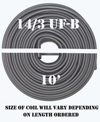14/3 UF-B x 10′ Southwire Underground Feeder Cable