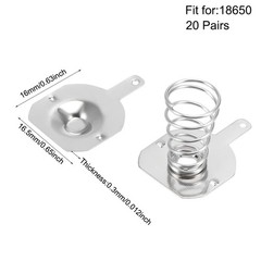 20Pairs 18650 Battery Negative to Positive Conversion Spring Contact 16.5x16mm
