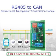 CAN4A02 CAN 2.0 to RS485 RS232 RS422 CANBUS Serial Protocal Converter Module