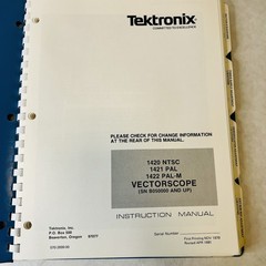 Tektronix 1420, 1421 PAL, 1422 PAL-M – Instruction Manual