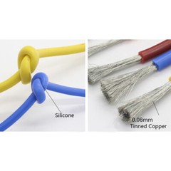 1/5M Flexible Soft Tinned OFC Copper Silicone Wire RC Cable ROHS UL 2AWG – 30AWG