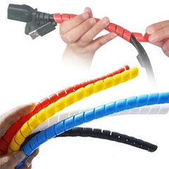 1m Spiral Wire Organizer Wrap Tube Flame retardant Cable Casing SleevYJUSH=t=