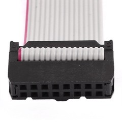 2.54mm Pitch 16 Pins 16 Wires F/F IDC Connector Flat Ribbon Cable 30cm 3pcs