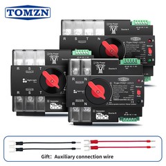TOMZN Din Rail 2P 3P 4P ATS Dual Power Automatic Transfer Switch Electrical Sele