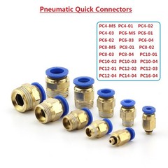 PC Pneumatic Male Thread Adaptor Pipe Push Fit Straight Quick Connectors Fitting