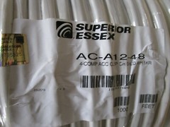 SUPERIOR ESSEX AC-A12-48 4-COMP ACC CL3P CR SHLD WH 1KR 1000′ NEW SEE PHOTOS