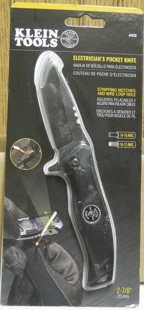 Klein Tools 44228 Electrician’s Bearing-Assisted Folding Pocket Knife