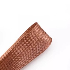 2-28mm Braided Ground Strap Copper Flat Braid Shielding Sleeve SingleWire 0.12mm