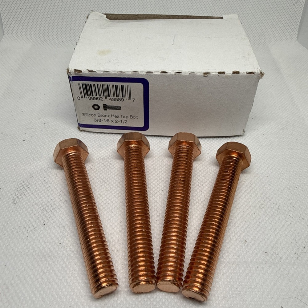 3/8-16 TPI x 2 1/2″, Silicon Bronze, Hex, Tap Bolt