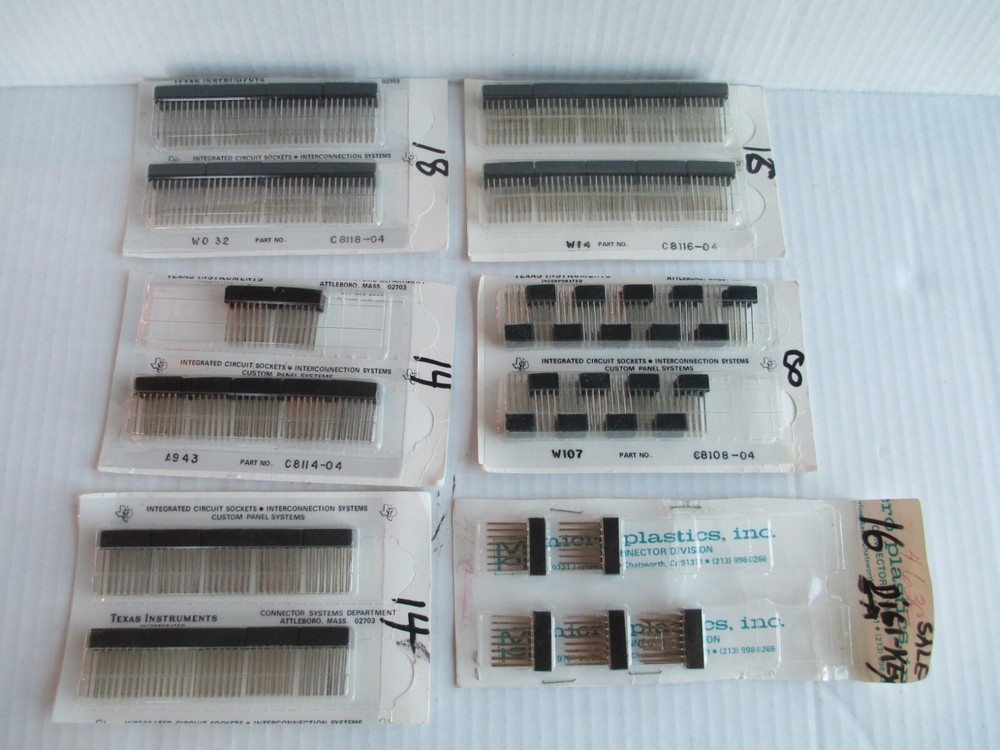 Mix Lot of Texas Instruments Integrated Circuit Sockets Connectors B44