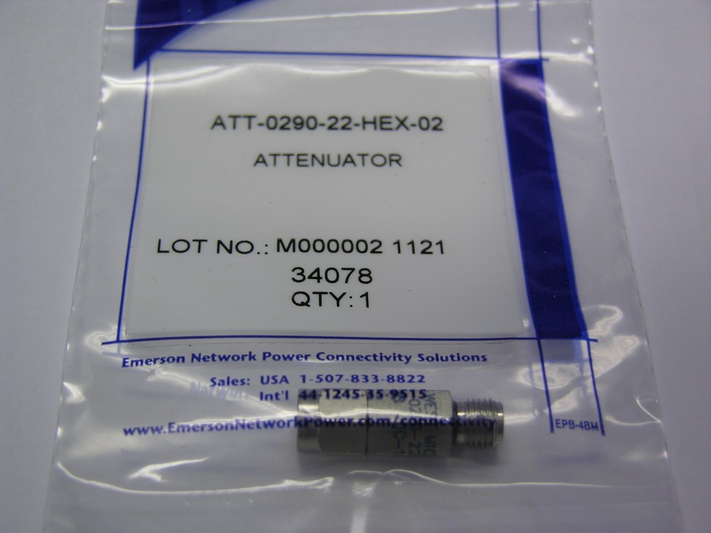 Midwest Microwave ATT-0290-22-HEX-02 M/FM 22db 18GHz 2W SMA Minipad Attenuator