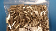 (10 PCS) 1954 KEYSTONE ELECTRONICS HEX STANDOFF 6-32 BRASS 3/4″ NICKEL PLATED