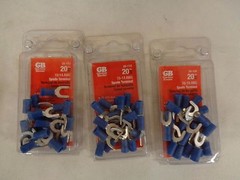 NEW LOT OF 3 GARDNER BENDER 20-114 16-14AWG SPADE TERMINAL #8-10 STUD