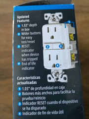 New EATON TWRGF15W Tamper & Weather Resistant Slim White GFCI Receptacle