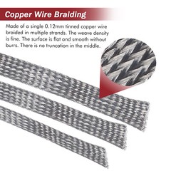 Braided Cable Sleeve Wire Shield Ground Straps EMI/RFI Protect Lot