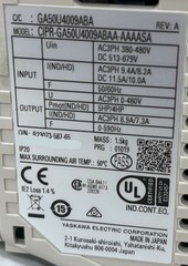 Yaskawa GA500 GA50U4009ABA 3 HP 480V 3-Phase Variable Frequency Drive