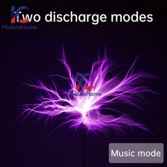 AC110-220V Dual Mode Music Tesla Coil Music Box Artificial Lightning Touchable