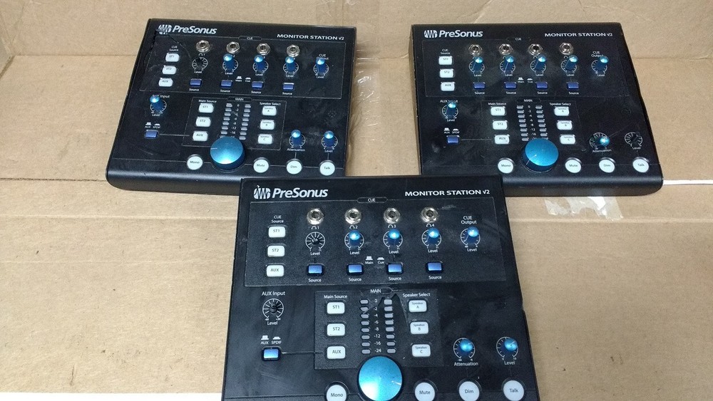 LOT OF 3 PreSonus Monitor Station V2 Active Studio Monitoring Controller PARTS