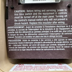 Model 7200z Tork Astronomic Time Switch 40AMPS 120 VAC 60Hz Untested -Skip A Day