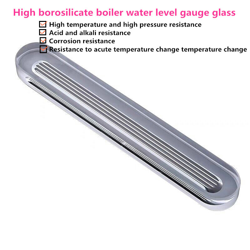 1Pc High Borosilicate Glass Boiler Water Level Gauge Glass with Groove