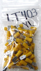 Workman LT403 Terminal 1/4 Male 10/12 Galvanized 100 Pieces Yellow Electrical