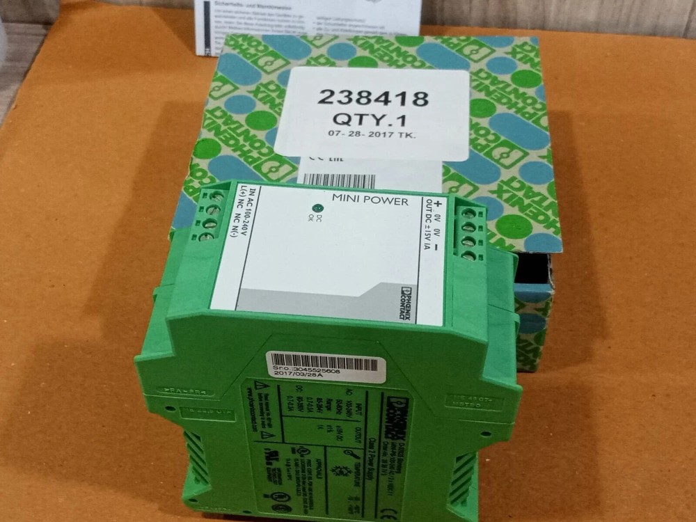 1PC-Phoenix Contact MINI-PS-100-240AC/2X15DC/1 2938743 Class 2 Power Supply-New