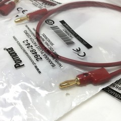 Lot of 4 Pomona 2948-24-2 Stackable Banana Plug Patch Cord Test Lead, Red, 24″ L