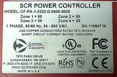 Control Concepts CF-PA-1-3322-D-0000-0000 24-600 V AC SCR Power Controller