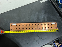 COPPER BUSBAR GROUND 4″ WIDE x 24” LONG x 1/2″ THICK 14+ POUNDS LARGE