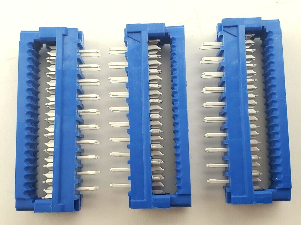 Lot of 3 Amphenol ICC 69830-020LF Double Row PCB Connectors 20 Position