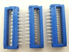 Lot of 3 Amphenol ICC 69830-020LF Double Row PCB Connectors 20 Position