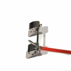 Dual Leaf Spring Battery Contact, Nickel Plated