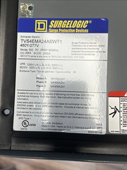 SQUARE D TVS4EMA24ASWT1 SURGE PROTECTIVE DEVICE SERIES 002 480Y/277V TYPE 3R