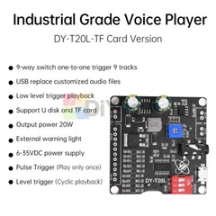 20W MP3 Player Voice Playback Module DC6-35V D-class Custom Audio Board for TF