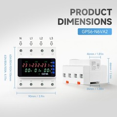 GEYA Digital Display Voltage Current Protect Device 4P 63/100A 220V Three Phase
